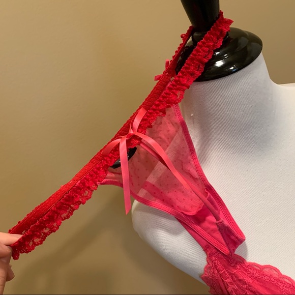 VS Vintage Floral Embroidered Babydoll Lingerie - Picture 3 of 11